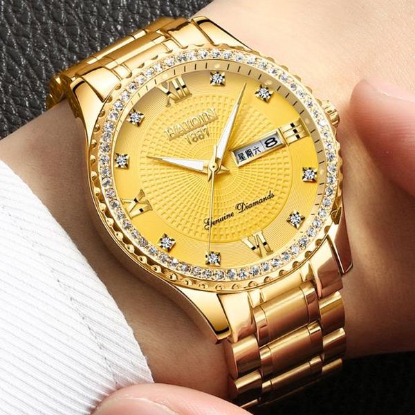 new fashion calendar week men's watch men's non-mechanical watch automatic waterproof solid steel belt quartz men's watch, Slivery;brown
new fashion calendar week men's watch men's non-mechanical watch automatic waterproof solid steel belt quartz men's watch, Slivery;brown