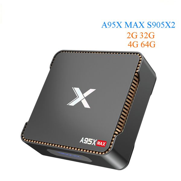 

A95X MAX Android 8.1 TV Box 4G 64G Amlogic S905X2 2.4G + 5G Wi-Fi BT 4,2 1000M Set Top Box Поддержка записи видео Жесткий