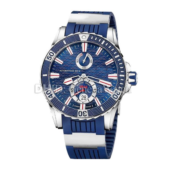 classic mens designer watches diver 300m mechanical automatic watch auto date blue dial rubber strap power reserve 42.7mm steel wristwatches, Slivery;brown
classic mens designer watches diver 300m mechanical automatic watch auto date blue dial rubber strap power reserve 42.7mm steel wristwatches, Slivery;brown