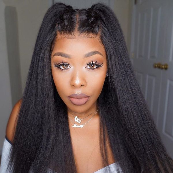cambodian yaki human hair wigs for black women kinky straight lace front wigs pre plucked bleached knots, Black;brown
cambodian yaki human hair wigs for black women kinky straight lace front wigs pre plucked bleached knots, Black;brown