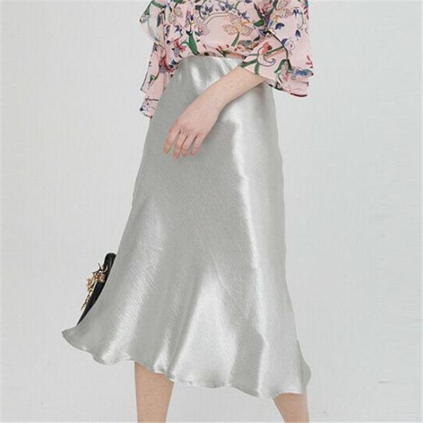 women satin silk skirt new solid color midi skirts ladies' fashionable elegant a-line shiny underskirts summer selling, Black
women satin silk skirt new solid color midi skirts ladies' fashionable elegant a-line shiny underskirts summer selling, Black