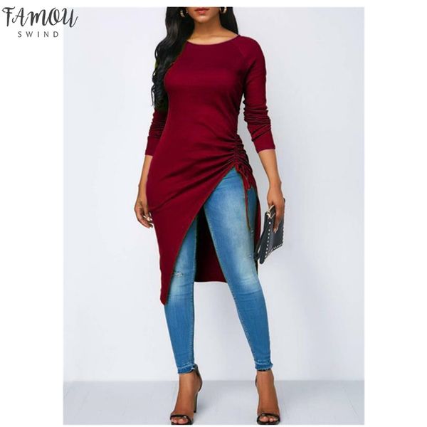 2019 fashion trend women blouse long sleeve asymmetrical hem shirts autumn pre fall casual loose stylish three colors, White
2019 fashion trend women blouse long sleeve asymmetrical hem shirts autumn pre fall casual loose stylish three colors, White