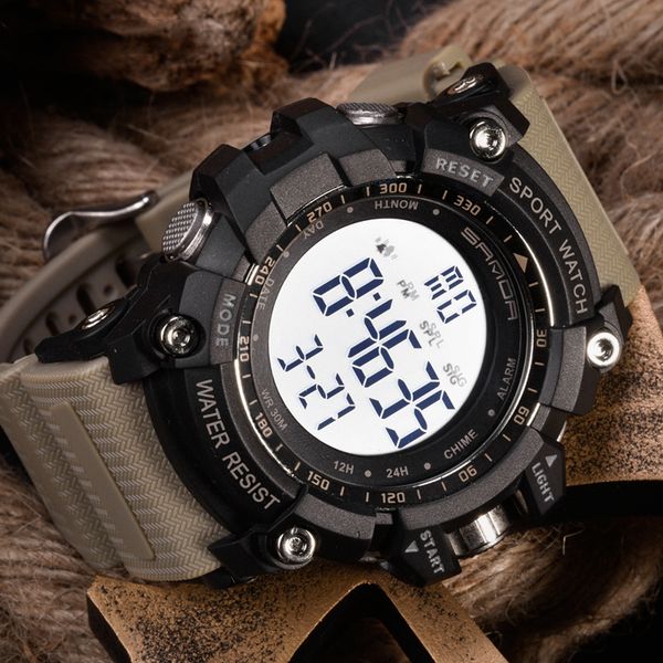 outdoor digital watch luminous gmt men women student 7colors fashion sport water resistant alarm satch clock tactical watches, Silver
outdoor digital watch luminous gmt men women student 7colors fashion sport water resistant alarm satch clock tactical watches, Silver