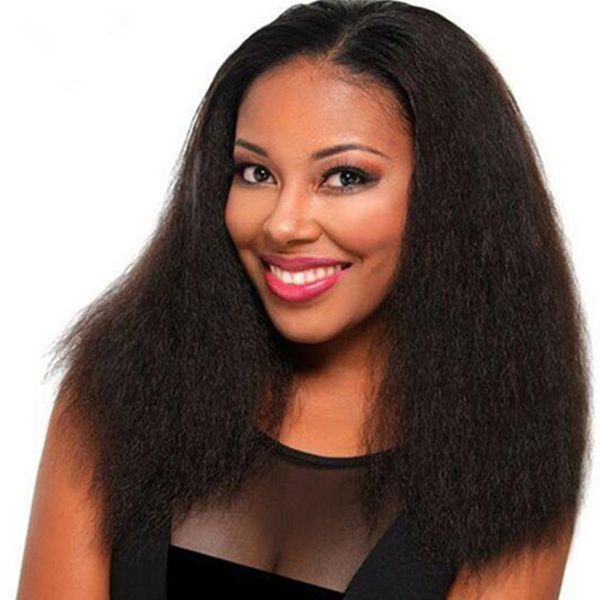 lace front wig yaki straight brazilian remy human hair wigs for women kinky straight lace front wigs pre plucked hairline, Black;brown
lace front wig yaki straight brazilian remy human hair wigs for women kinky straight lace front wigs pre plucked hairline, Black;brown