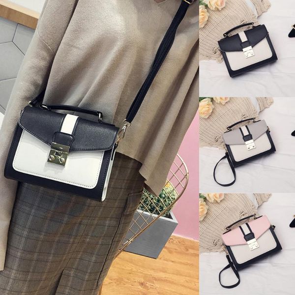 fashion women hit color shoulder bag messenger satchel tote crossbody bag