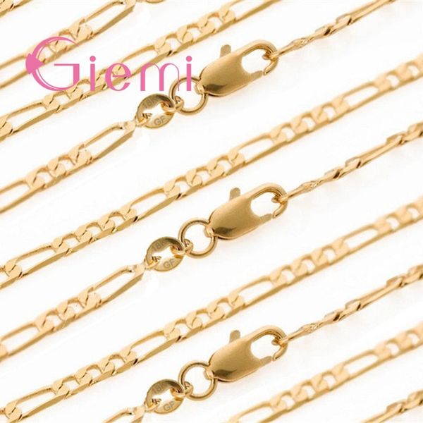 wholesale 10pcs figaro necklace 18-26" yellow gold filled chain with lobster clasps man body jewelry accessoies nice, Silver
wholesale 10pcs figaro necklace 18-26" yellow gold filled chain with lobster clasps man body jewelry accessoies nice, Silver