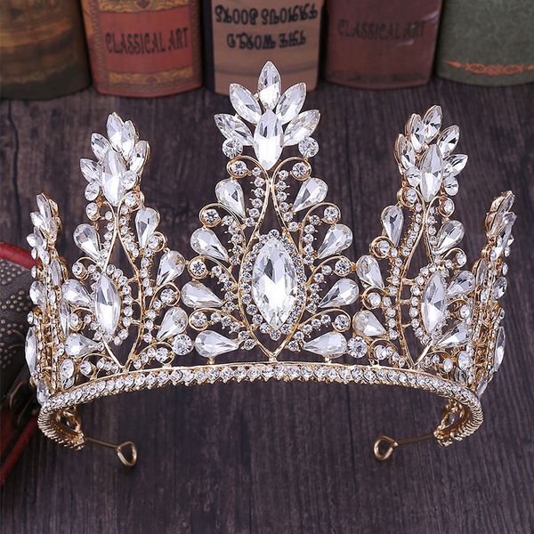 forseven luxury princess queen women girl bridal bride wedding hair jewelry crystal teardrop gold red white green crown tiara, Golden;white
forseven luxury princess queen women girl bridal bride wedding hair jewelry crystal teardrop gold red white green crown tiara, Golden;white