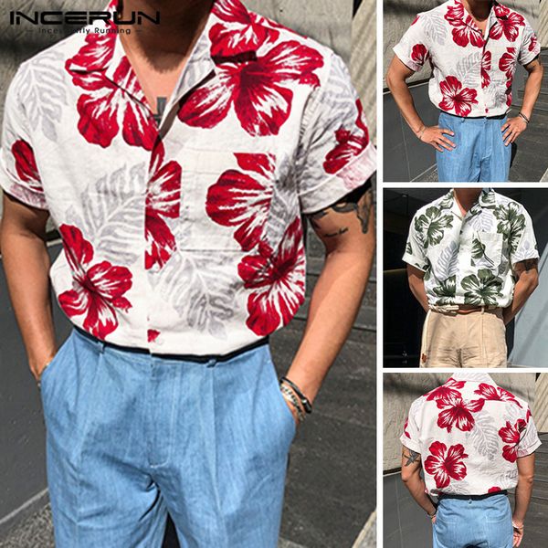 incerun 2020 summer men flower printed shirts short sleeve lapel shirt casual loose breathable camisa fashion hawaiian 3xl, White;black
incerun 2020 summer men flower printed shirts short sleeve lapel shirt casual loose breathable camisa fashion hawaiian 3xl, White;black