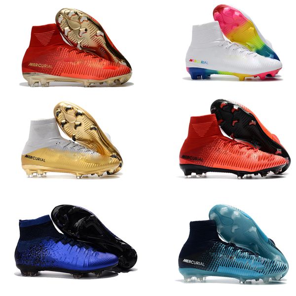 color red rainbow 100% original soccer shoes cr7 mercurial superfly v fg soccer cleats high ankle football boots ronaldo sports sneakers
color red rainbow 100% original soccer shoes cr7 mercurial superfly v fg soccer cleats high ankle football boots ronaldo sports sneakers