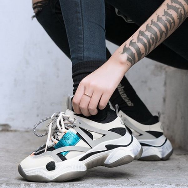 2019 arrival ins fashion white sneakers mixed color thick sole sneakers comfort walking shoes women, Black
2019 arrival ins fashion white sneakers mixed color thick sole sneakers comfort walking shoes women, Black