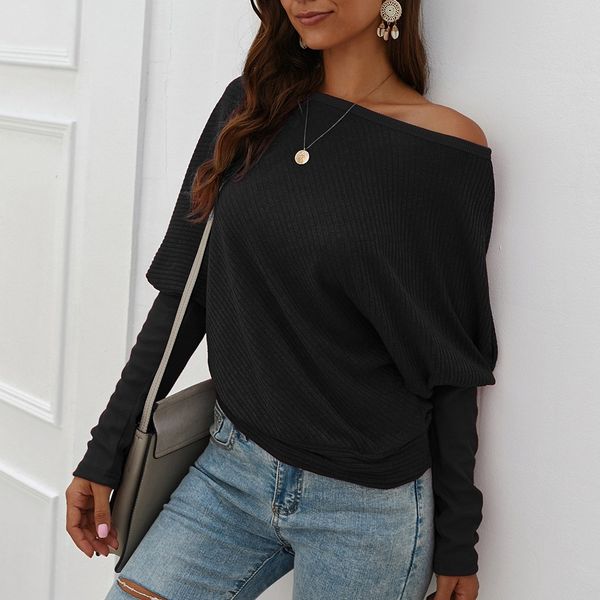 women slash-neck solid color long sleeve knitted sweaters casual blouse autumn winter women knitted sweater mujer c1111, White;black
women slash-neck solid color long sleeve knitted sweaters casual blouse autumn winter women knitted sweater mujer c1111, White;black