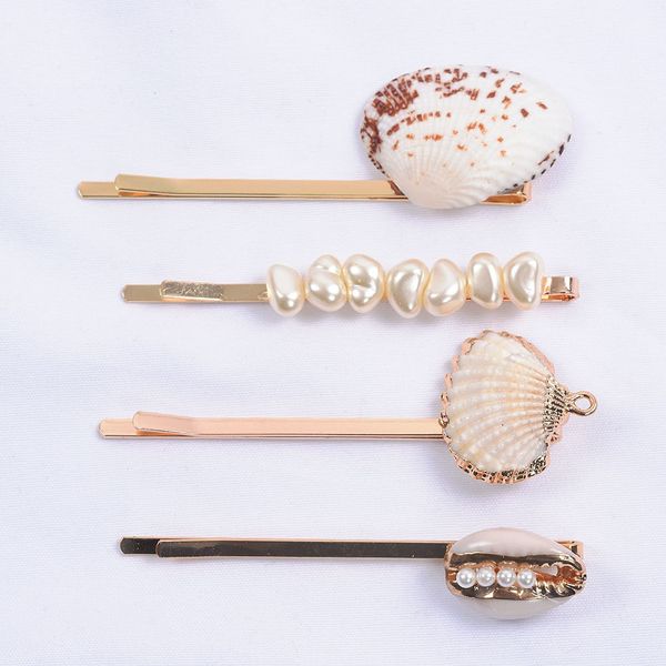 za fashion shell barrettes 2019 bohemian luxury pearl hair clips for women wedding jewelry accessories, Golden;white
za fashion shell barrettes 2019 bohemian luxury pearl hair clips for women wedding jewelry accessories, Golden;white