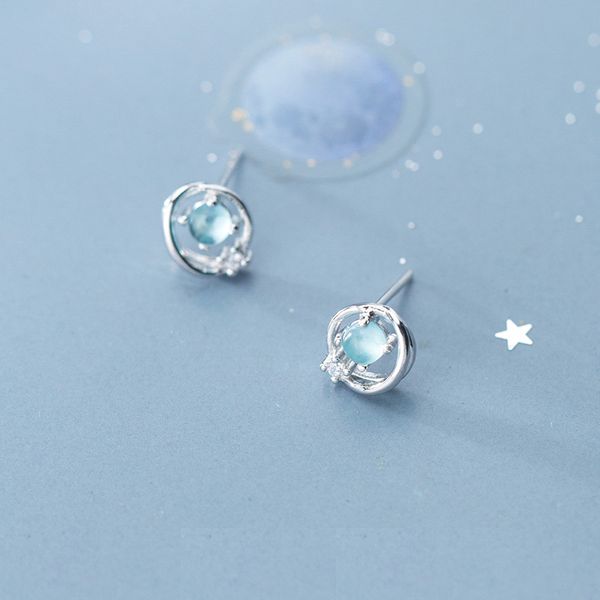 design style silver color planet star stud earrings 925 blue universe zircon earring for women girl gift fashion jewelry, Golden;silver
design style silver color planet star stud earrings 925 blue universe zircon earring for women girl gift fashion jewelry, Golden;silver