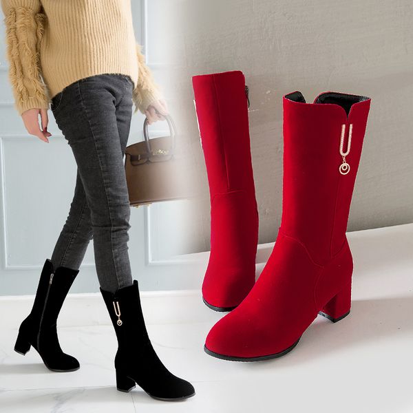 ins women mid-calf boots plus size 22-27.5 cm outdoor snow boots winter crystal pendant warm velvet thickening mid, Black
ins women mid-calf boots plus size 22-27.5 cm outdoor snow boots winter crystal pendant warm velvet thickening mid, Black