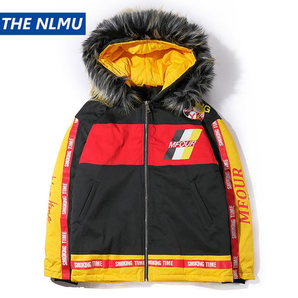 harajuku winter thick jacket parkas men hooded fur collar printed coats parka mens hip hop streetwear warm windbreaker wj108, Black
harajuku winter thick jacket parkas men hooded fur collar printed coats parka mens hip hop streetwear warm windbreaker wj108, Black