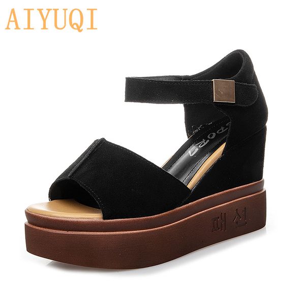 aiyuqi women sandals genuine leather 2020 new women summer sandals fish mouth platform fashion increase trend female, Black
aiyuqi women sandals genuine leather 2020 new women summer sandals fish mouth platform fashion increase trend female, Black