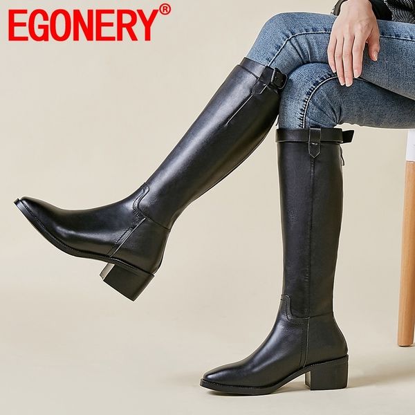egonery woman shoes 2019 winter new fashion square toe handmade genuine leather knee high boots ouside high heels ladies shoes, Black
egonery woman shoes 2019 winter new fashion square toe handmade genuine leather knee high boots ouside high heels ladies shoes, Black