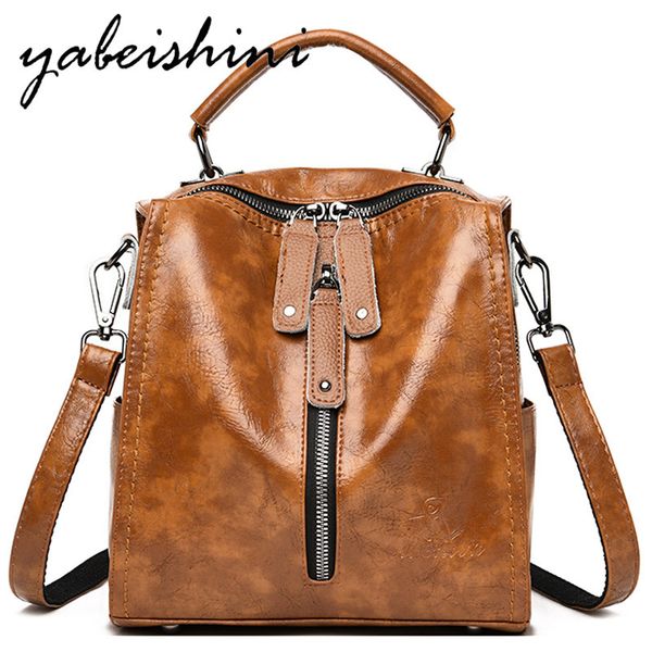 women multifunction oil wax leather backpacks 7 colors fashion women backpack handle detachable school bags for girls sac a dos
women multifunction oil wax leather backpacks 7 colors fashion women backpack handle detachable school bags for girls sac a dos