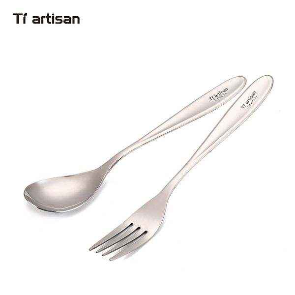 tiartisan pure titanium polished spoon fork cutlery set lightweight dinner cutlery outdoor tableware
tiartisan pure titanium polished spoon fork cutlery set lightweight dinner cutlery outdoor tableware