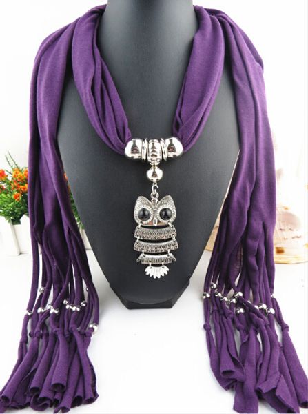 New Fashion Ethnic Chiffon Silk Scarf Necklaces Owl Pendant Collar Choker Maxi Necklace For Women Boho Style jewelry
New Fashion Ethnic Chiffon Silk Scarf Necklaces Owl Pendant Collar Choker Maxi Necklace For Women Boho Style jewelry