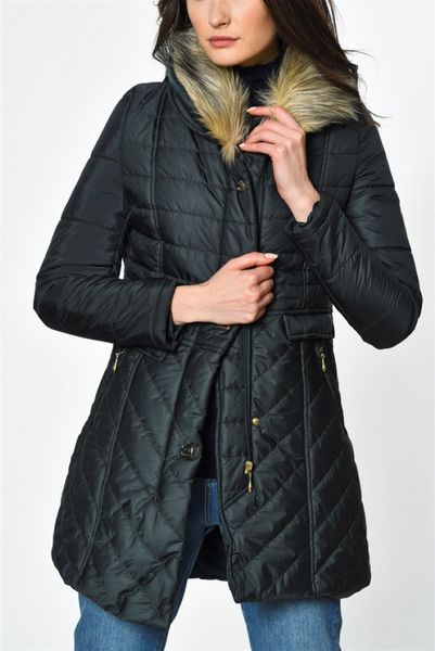 z6138 dewbery woman coat -green, Black