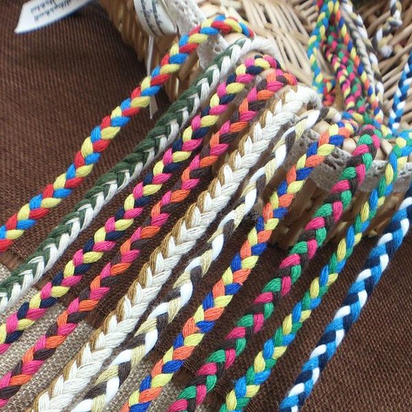 5 strands of weave design and color cotton rope plait rope diy crafts garment waist hair accessories 8 mm wide, Black;white
5 strands of weave design and color cotton rope plait rope diy crafts garment waist hair accessories 8 mm wide, Black;white