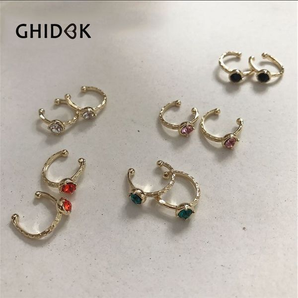 ghidbk minimalist colorful rhinestone clips on earrings dainty statement plain ring earrings for women handmade summer ear cuffs, Silver
ghidbk minimalist colorful rhinestone clips on earrings dainty statement plain ring earrings for women handmade summer ear cuffs, Silver