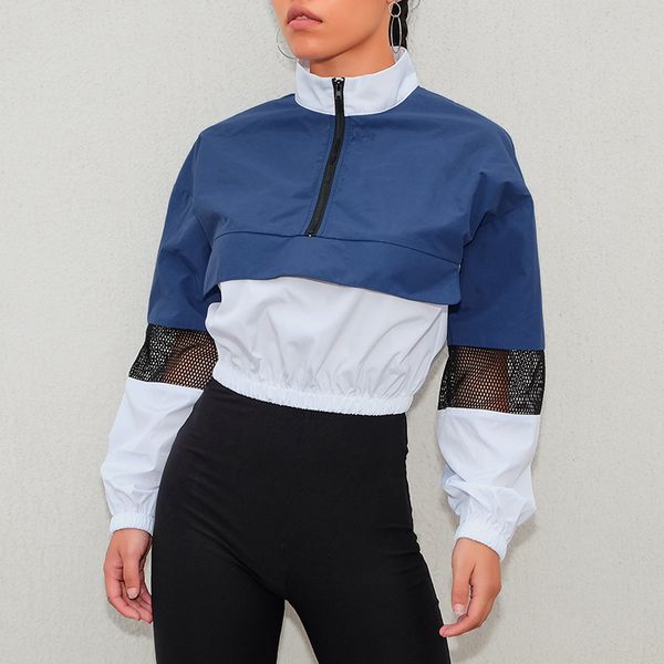 fall winter fashion fake two pieces panelled stand collar front zipper crop coat women loose long sleeve jacket, Black;brown
fall winter fashion fake two pieces panelled stand collar front zipper crop coat women loose long sleeve jacket, Black;brown