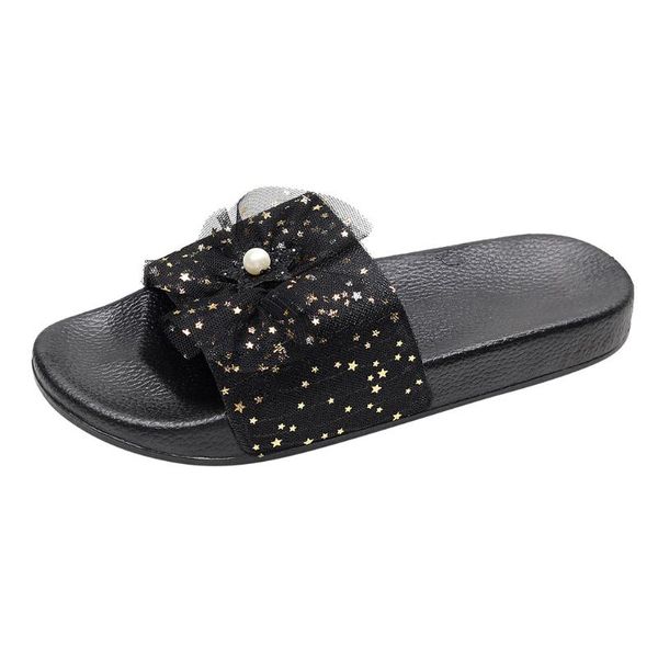 women's summer toe slippers ladies lace pearl open toe outdoor slippers beach shoes casual slip-on classics style, Black
women's summer toe slippers ladies lace pearl open toe outdoor slippers beach shoes casual slip-on classics style, Black