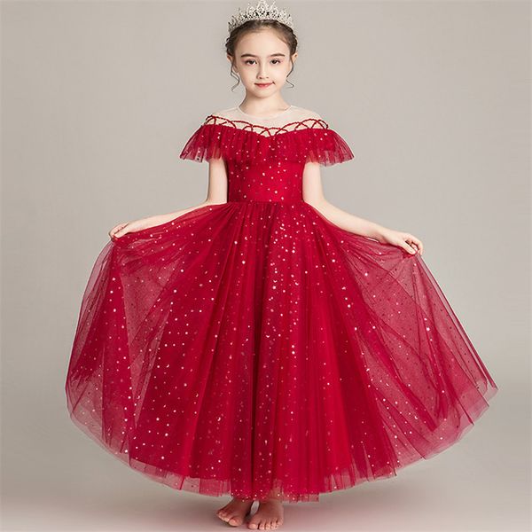 2~14t children girls wine-red sequined model shows catwalk costumes princess mesh dress kids birthday wedding dress wear, Red;yellow
2~14t children girls wine-red sequined model shows catwalk costumes princess mesh dress kids birthday wedding dress wear, Red;yellow