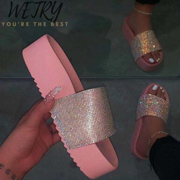 outdoor wild fashion ladies summer/women waterproof platform thick bottom rhinestone slippers candy-colored beach sandals ms, Black
outdoor wild fashion ladies summer/women waterproof platform thick bottom rhinestone slippers candy-colored beach sandals ms, Black