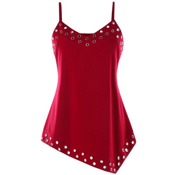 rosegal plus size asymmetric grommets cami women 2019 summer spaghetti strap sleeveless camisole tank clothes 5xl, White
rosegal plus size asymmetric grommets cami women 2019 summer spaghetti strap sleeveless camisole tank clothes 5xl, White