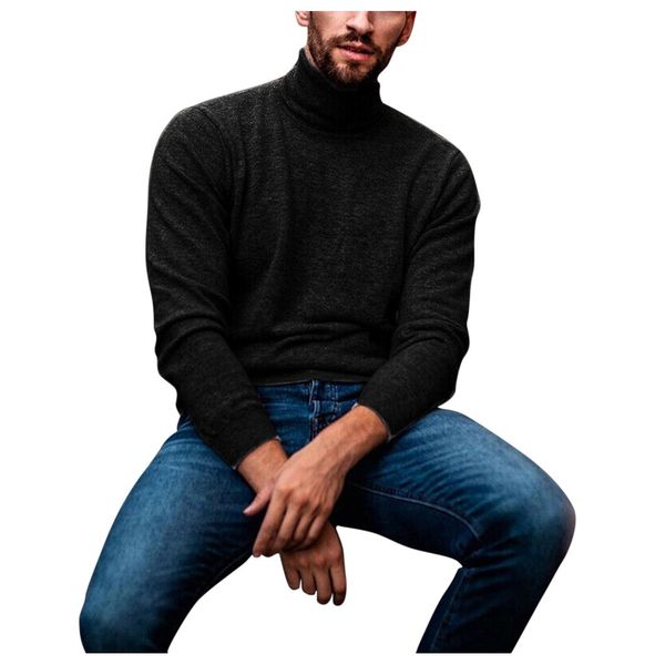 men's turtleneck sweaters high neck pure color sweater fashionable comfortable large long sleeve winter warm g2, White;black
men's turtleneck sweaters high neck pure color sweater fashionable comfortable large long sleeve winter warm g2, White;black
