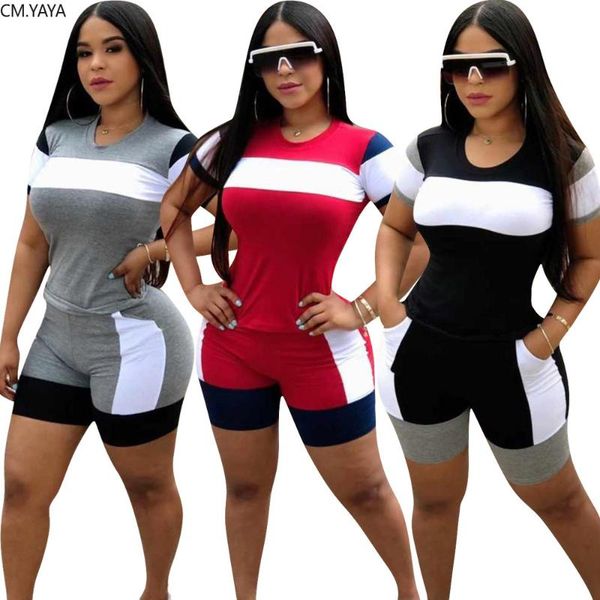 2020 women two pieces sets summer tracksuits patchwork sporty + shorts leggings suit o-neck fitness night outfits 2 pcs 6165, White
2020 women two pieces sets summer tracksuits patchwork sporty + shorts leggings suit o-neck fitness night outfits 2 pcs 6165, White