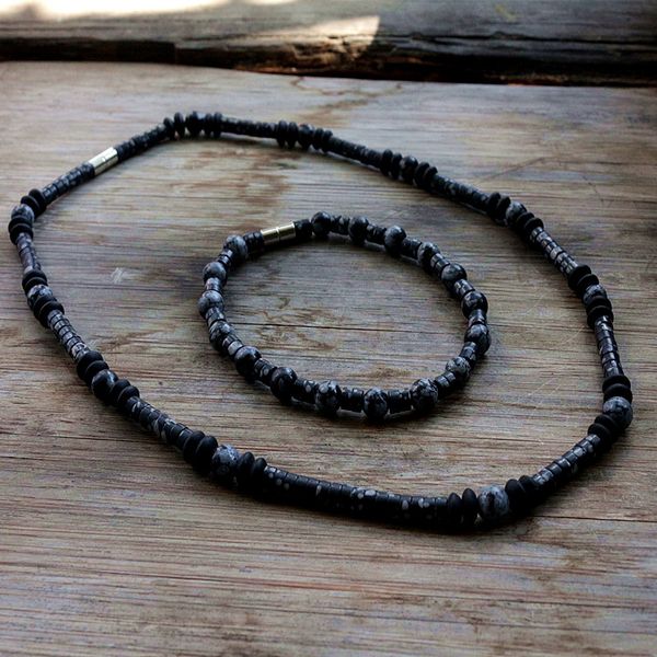 unique necklace bracelet for men 6mm natural stone beads and magnet surfer necklace for men tribal jewelry dropshipping, Silver
unique necklace bracelet for men 6mm natural stone beads and magnet surfer necklace for men tribal jewelry dropshipping, Silver