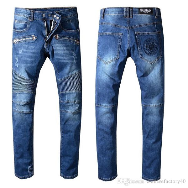 mens jeans designer ripped man hip hop jeans slim denim straight biker brand bal motorcycle jeans new, Blue
mens jeans designer ripped man hip hop jeans slim denim straight biker brand bal motorcycle jeans new, Blue