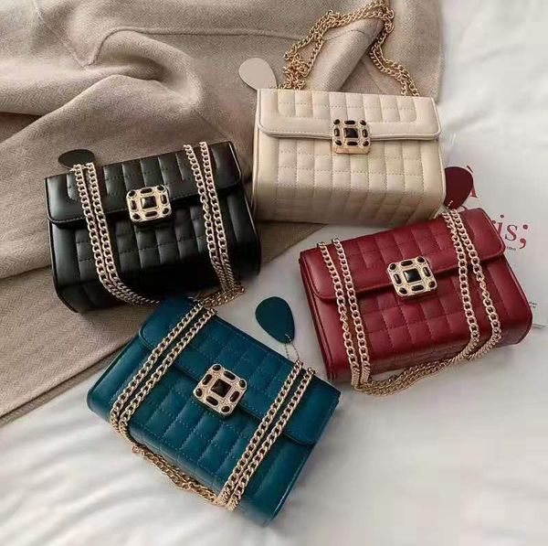 2020 fashion design pu leather tote bag chain shoulder bag