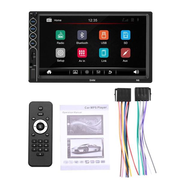 2 din 7 inch stereo 12v car radio mp5 touch screen bluetooth multimedia mp3 mp4 player module autoradio support rear view camera
2 din 7 inch stereo 12v car radio mp5 touch screen bluetooth multimedia mp3 mp4 player module autoradio support rear view camera