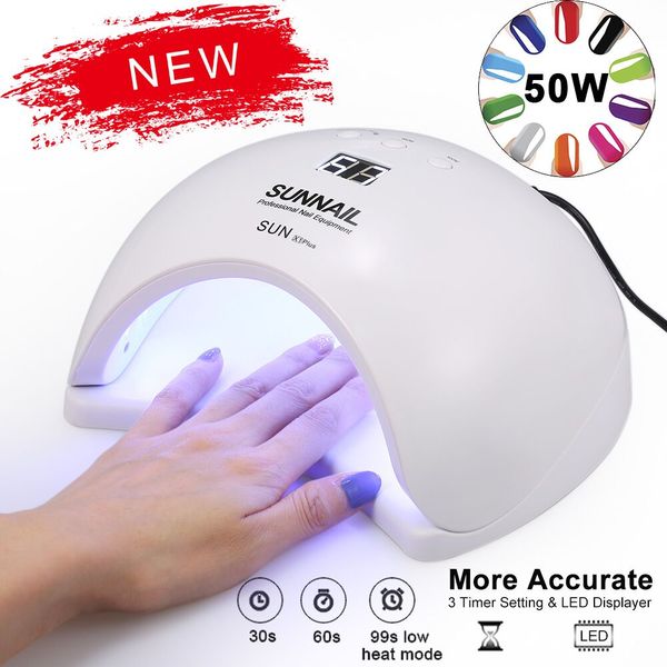 50w uv light led nail dryer curing lamp for fingernail & toenail gels based polishes with sensor 30s 60s 99s timer
50w uv light led nail dryer curing lamp for fingernail & toenail gels based polishes with sensor 30s 60s 99s timer