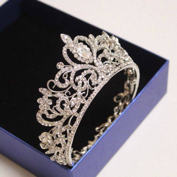 bride crown tiara wedding hair accessories white crystal circle full tiara for brides hair jewelry, Golden;white
bride crown tiara wedding hair accessories white crystal circle full tiara for brides hair jewelry, Golden;white