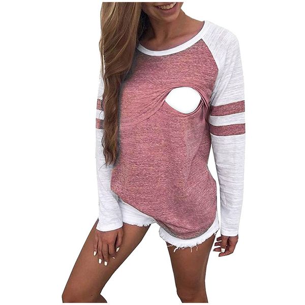 Women Maternity Long Sleeve Nursing Patchwork Color Tops Breastfeeding Blouse Ladie Loose Pregnancy Clothes embarazada ropa
Women Maternity Long Sleeve Nursing Patchwork Color Tops Breastfeeding Blouse Ladie Loose Pregnancy Clothes embarazada ropa