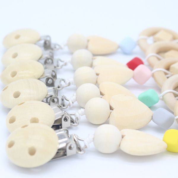 new newborn wooden baby pacifier clips chewable silicone beads silicone cute baby teethers necklaces infant toy short chian
new newborn wooden baby pacifier clips chewable silicone beads silicone cute baby teethers necklaces infant toy short chian