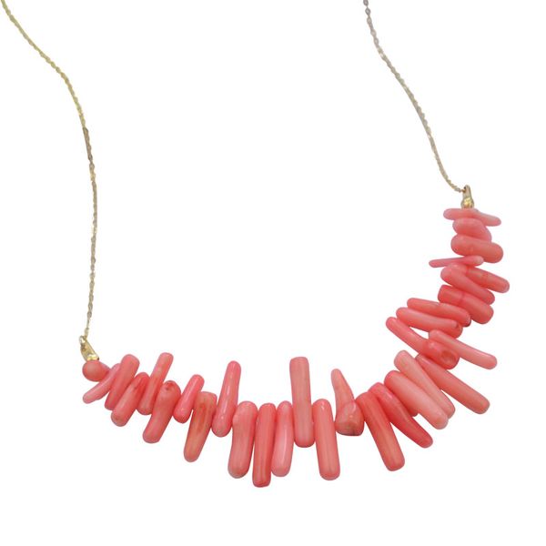 fashion jewelry dainty gold plating chain red pink coral statement necklace for women, Silver
fashion jewelry dainty gold plating chain red pink coral statement necklace for women, Silver
