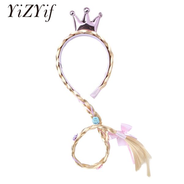 kids girls headwear princess dress up headband metallic crown braided long wigs hair hoop hairband cosplay costume accessories, Slivery;white
kids girls headwear princess dress up headband metallic crown braided long wigs hair hoop hairband cosplay costume accessories, Slivery;white