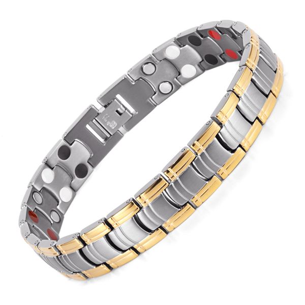 men jewelry bio energy gold color magnetic health bracelet men bracelets & bangles stainless steel bracelets for women, Black
men jewelry bio energy gold color magnetic health bracelet men bracelets & bangles stainless steel bracelets for women, Black
