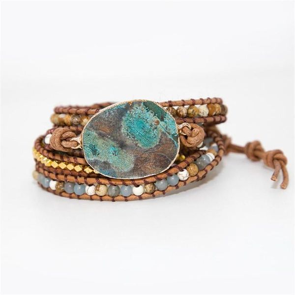 ocean stone beaded bracelets bohemian wrap wristlet leather bracelet bangle gift exquisite ornaments shiny femme armband, Black
ocean stone beaded bracelets bohemian wrap wristlet leather bracelet bangle gift exquisite ornaments shiny femme armband, Black