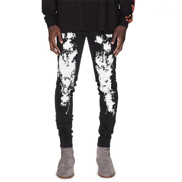 splashing printed skinny pencil jeans new arrival mens pants 20ss mens designer jeans fashion hip hop street style, Blue
splashing printed skinny pencil jeans new arrival mens pants 20ss mens designer jeans fashion hip hop street style, Blue