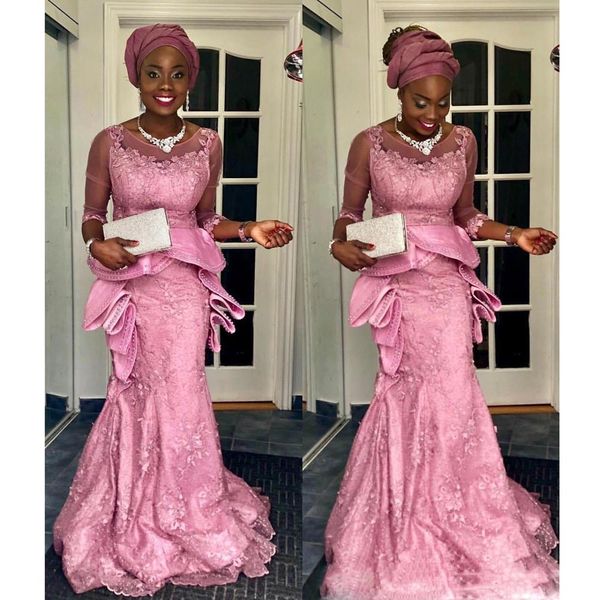 aso ebi 2019 mermaid evening dress sheer neck lace pearls prom dresses 3/4 long sleeves nigeria formal party pageant gowns, White;black
aso ebi 2019 mermaid evening dress sheer neck lace pearls prom dresses 3/4 long sleeves nigeria formal party pageant gowns, White;black
