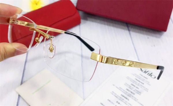 selling glasses frame 18k rimless frame gold-plated ultra-light optical glasses for men business style with box 3645635, Black
selling glasses frame 18k rimless frame gold-plated ultra-light optical glasses for men business style with box 3645635, Black