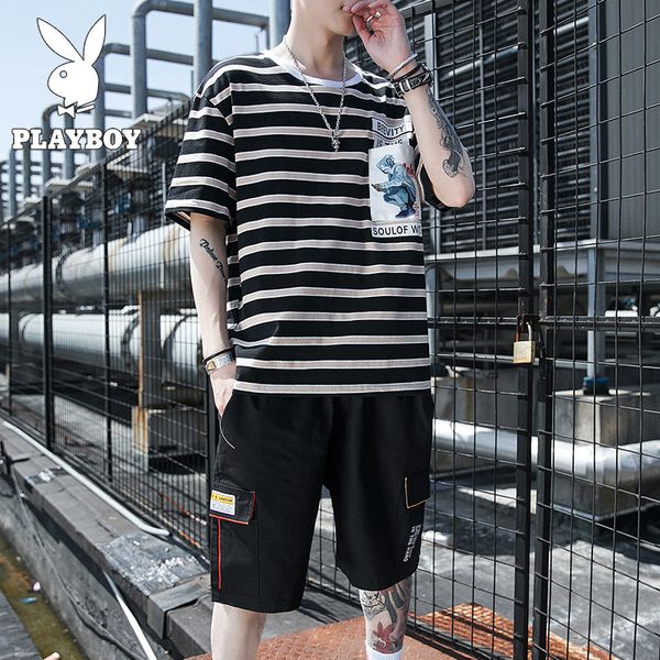 playboy мужская футболка с коротким рукавом комплект свободный с летним повседневным спортом красивый мода популярная одежда мужчины, Gray
playboy мужская футболка с коротким рукавом комплект свободный с летним повседневным спортом красивый мода популярная одежда мужчины, Gray
